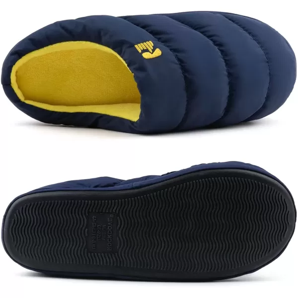 imageRockDove Mens Campground Memory Foam Down SlipperBlueMaize