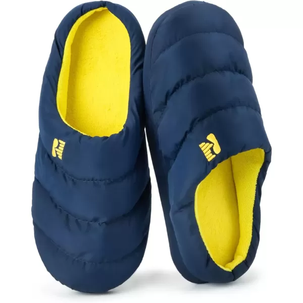 imageRockDove Mens Campground Memory Foam Down SlipperBlueMaize
