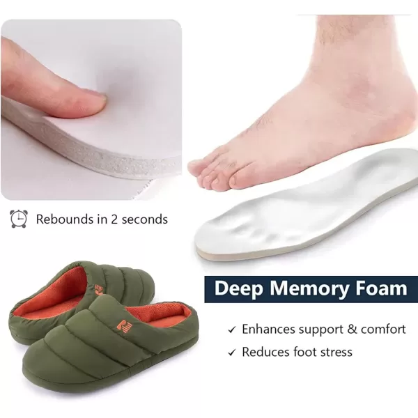 imageRockDove Mens Campground Memory Foam Down SlipperHunter Green