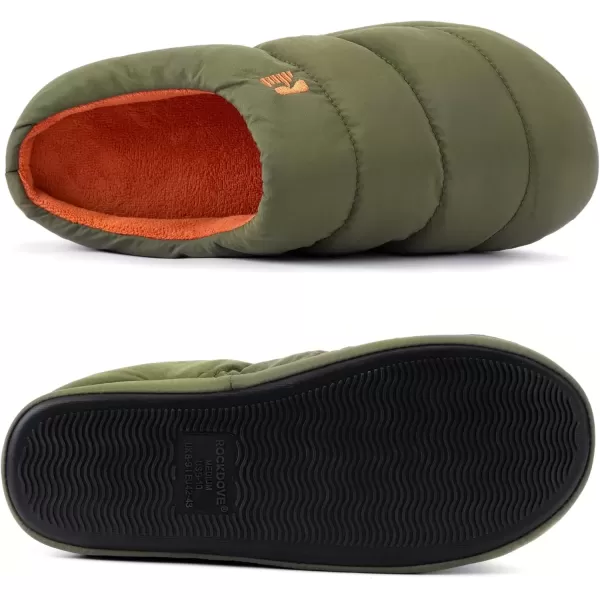 imageRockDove Mens Campground Memory Foam Down SlipperHunter Green