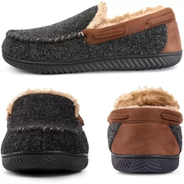imageRockDove Set of 2 Pairs  Mens Hearthfire Memory Foam Moc Slipper Size 11 Men Black Womens Trapper Moc Memory Foam Slipper Size 95105 Women Burgundy