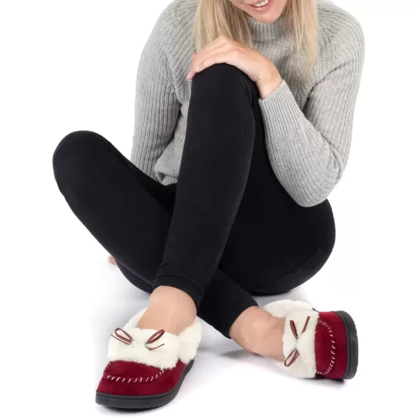imageRockDove Set of 2 Pairs  Mens Hearthfire Memory Foam Moc Slipper Size 11 Men Black Womens Trapper Moc Memory Foam Slipper Size 95105 Women Burgundy