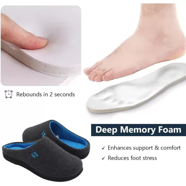 imageRockDove Set of 2 Pairs  Mens Original TwoTone Memory Foam Slipper Size 1112 Men Dark gray Womens Original TwoTone Memory Foam Slipper Size 910 Women Eggplant