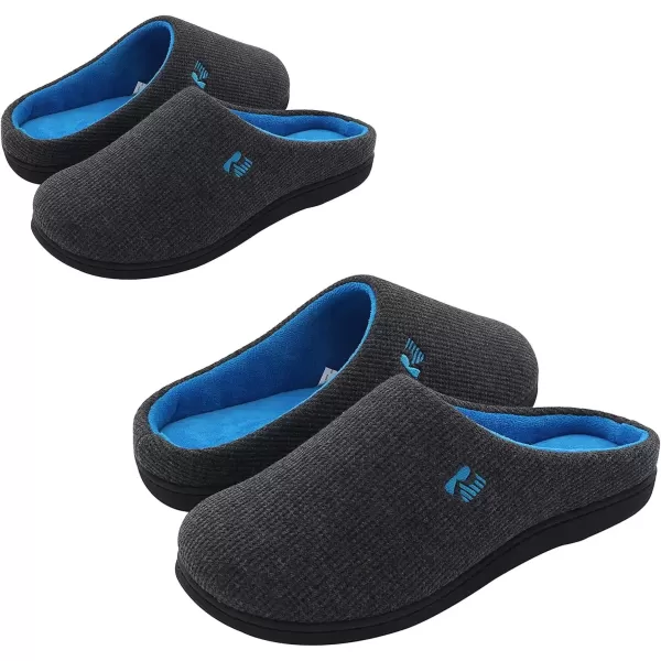 imageRockDove Set of 2 Pairs  Mens Original TwoTone Memory Foam Slipper Size 78 Men Dark gray Womens Original TwoTone Memory Foam Slipper Size 56 Women Dark gray