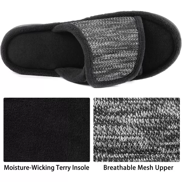 imageRockDove Set of 2 Pairs  US Size 56 Womens Adjustable Wrap Memory Foam Slide Slipper Black Womens Cassidy TwoTone Memory Foam Slide Slipper Violet