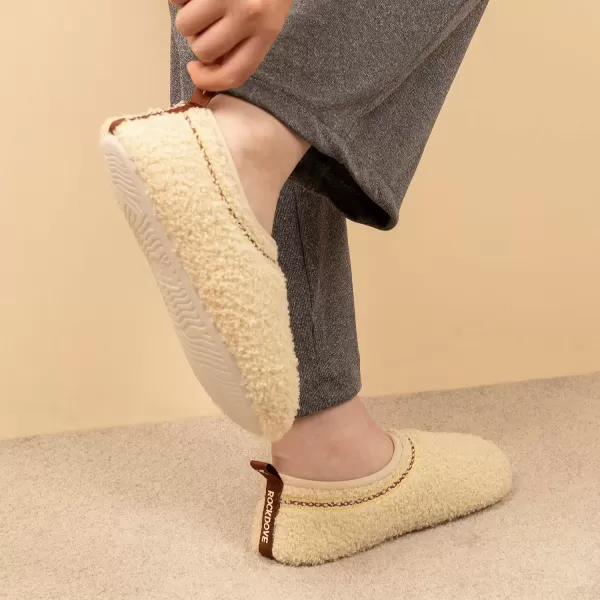 imageRockDove Set of 2 Pairs Womens Teddy Fleece Closed Back Indoor Slipper US Size 56 Off White Womens Serenity Closed Back Slipper US Size 6 Beige