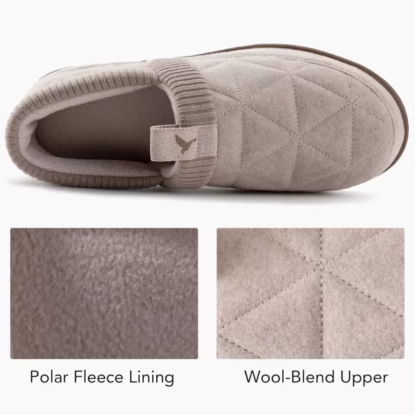 imageRockDove Womens Knit Cuff Closed Back SlipperBeige