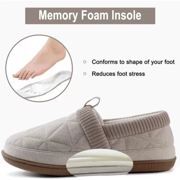 imageRockDove Womens Knit Cuff Closed Back SlipperBeige