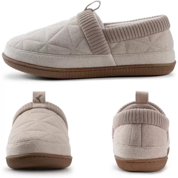 imageRockDove Womens Knit Cuff Closed Back SlipperBeige