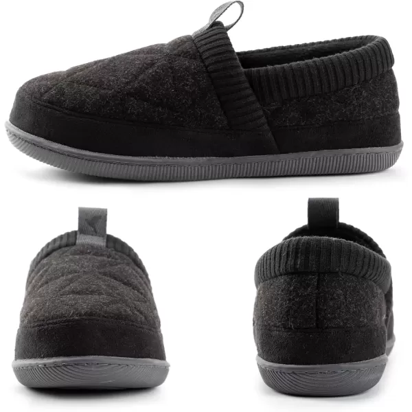 imageRockDove Womens Knit Cuff Closed Back SlipperBlack