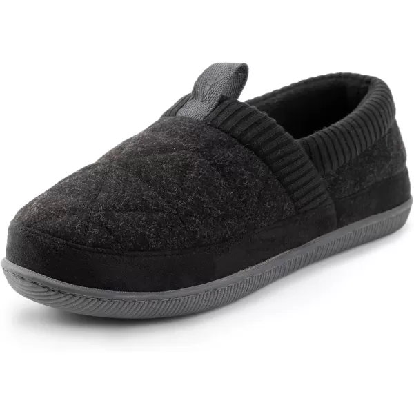 imageRockDove Womens Knit Cuff Closed Back SlipperBlack