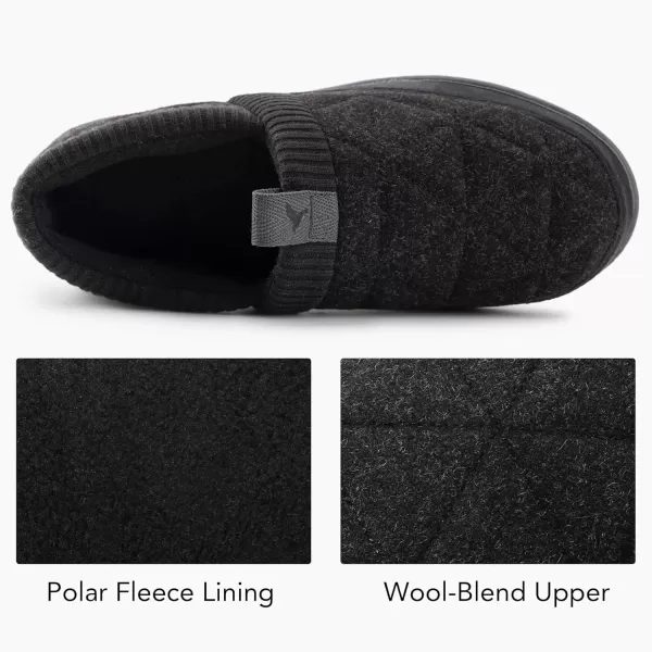 imageRockDove Womens Knit Cuff Closed Back SlipperBlack