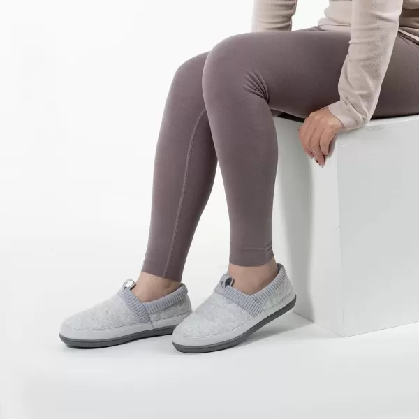 imageRockDove Womens Knit Cuff Closed Back SlipperGrey