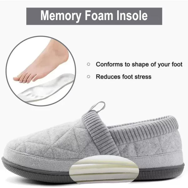 imageRockDove Womens Knit Cuff Closed Back SlipperGrey