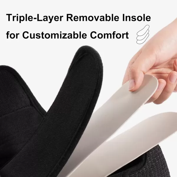 imageMens Adaptive Wide Width Diabetic Comfort Slipper ShoeBlack