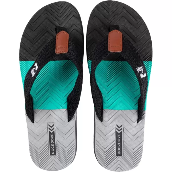 imageRockDove Mens Pierside ColorBlocking FlipFlopTurquoiseBlack