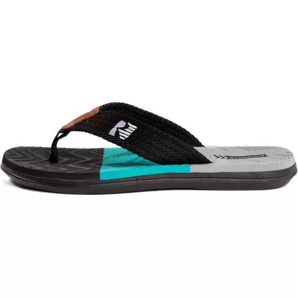 imageRockDove Mens Pierside ColorBlocking FlipFlopTurquoiseBlack