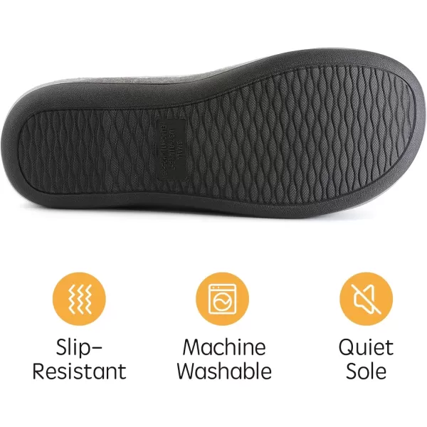 imageRockDove Mens Sherpa Lined Memory Foam Clog SlipperGrey