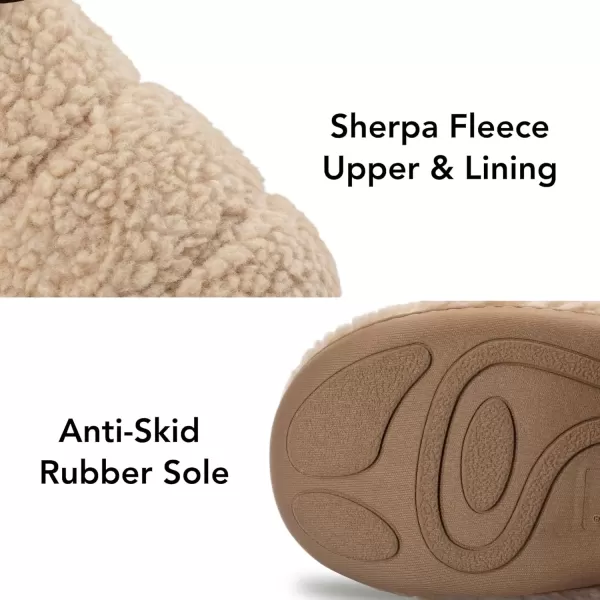 imageRockDove Womens Camper Moc Slipper with Sherpa FleeceBeige