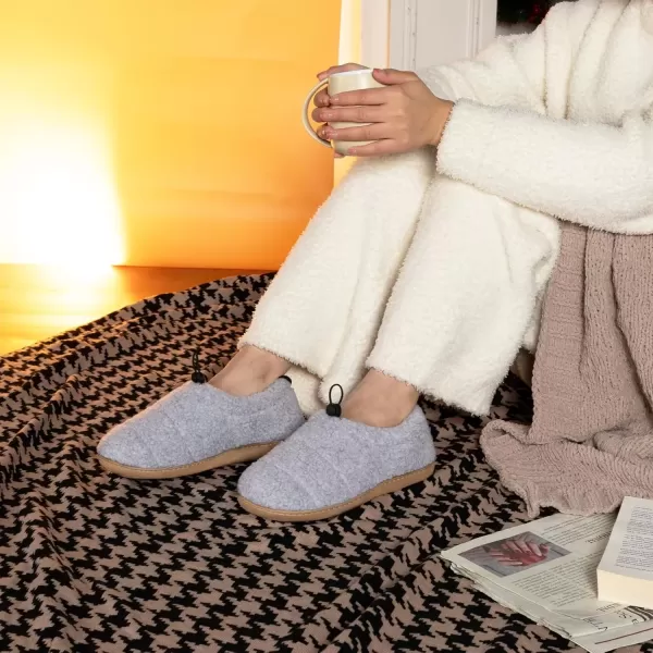 imageRockDove Womens Camper Moc Slipper with Sherpa FleeceCloud Gray