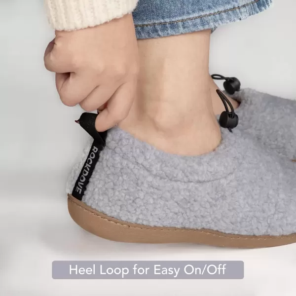 imageRockDove Womens Camper Moc Slipper with Sherpa FleeceCloud Gray