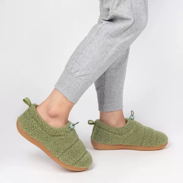 imageRockDove Womens Camper Moc Slipper with Sherpa FleeceMoss Green