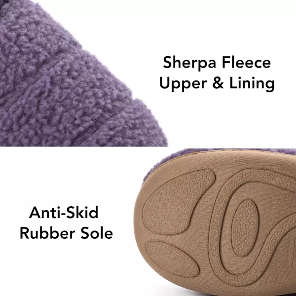 imageRockDove Womens Camper Moc Slipper with Sherpa FleecePurple