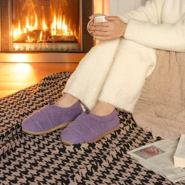 imageRockDove Womens Camper Moc Slipper with Sherpa FleecePurple