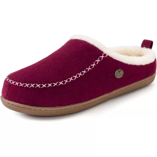 imageRockDove Womens Dakota Faux Shearling Lined SlipOnWine