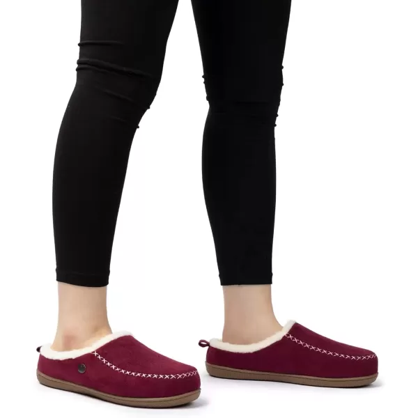 imageRockDove Womens Dakota Faux Shearling Lined SlipOnWine