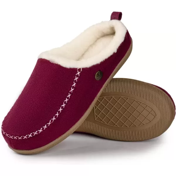 imageRockDove Womens Dakota Faux Shearling Lined SlipOnWine