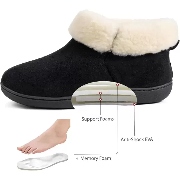 imageRockDove Womens Faux Suede Memory Foam Comfort BootieBlack