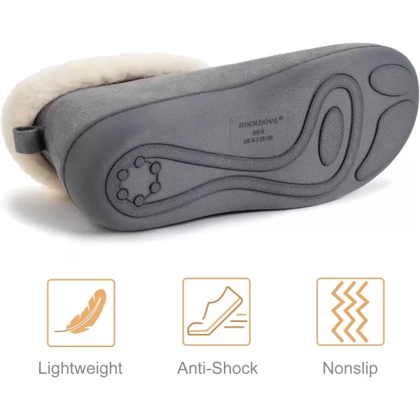 imageRockDove Womens Faux Suede Memory Foam Comfort BootieLight Grey
