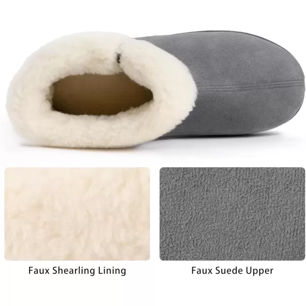 imageRockDove Womens Faux Suede Memory Foam Comfort BootieLight Grey
