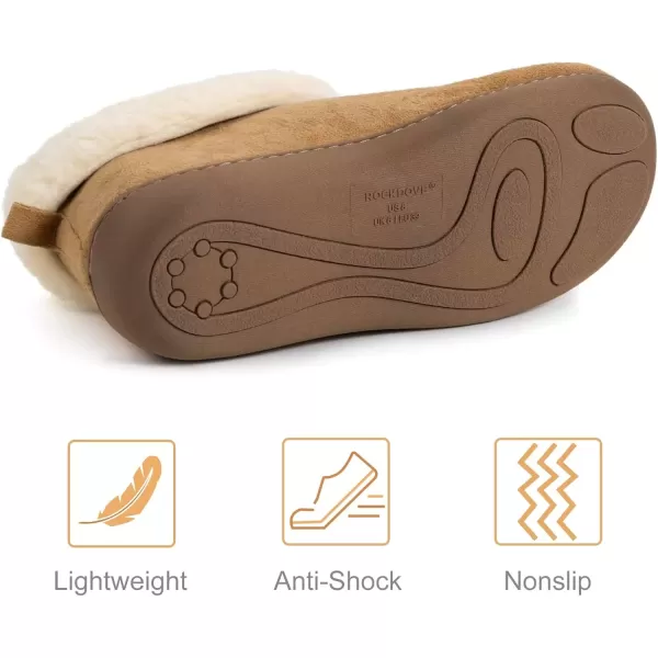 imageRockDove Womens Faux Suede Memory Foam Comfort BootieTan