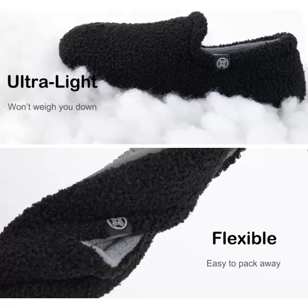 imageWomens Closed Back Fleece Slipper with Memory FoamBlack
