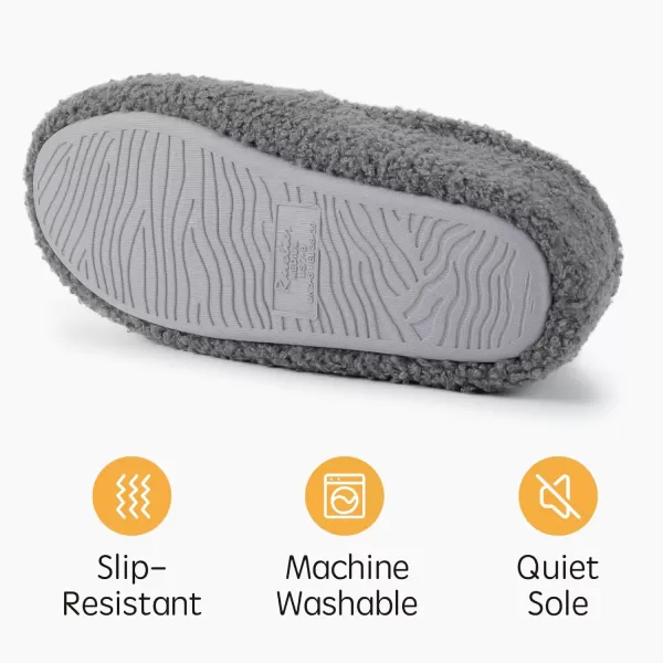 imageWomens Closed Back Fleece Slipper with Memory FoamDark Gray