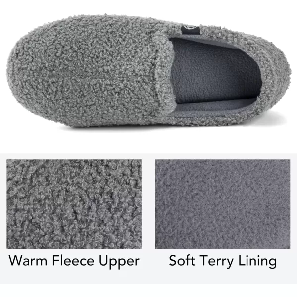 imageWomens Closed Back Fleece Slipper with Memory FoamDark Gray