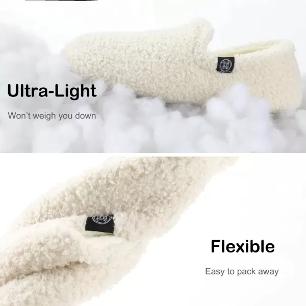 imageWomens Closed Back Fleece Slipper with Memory FoamWhite