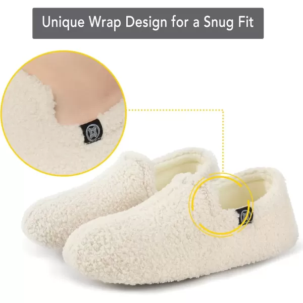 imageWomens Closed Back Fleece Slipper with Memory FoamWhite