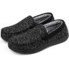 imageRockDove Mens Sherpa Lined Memory Foam Moc SlipperBlack