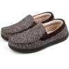 imageRockDove Mens Sherpa Lined Memory Foam Moc SlipperCoffee