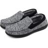 imageRockDove Mens Sherpa Lined Memory Foam Moc SlipperSlate Grey