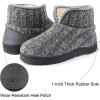 imageRockDove Mens Sweater Knit Bootie Slipper with Memory FoamCharcoal
