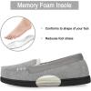 imageRockDove Womens Chenille Winter Lined Moc SlipperLight Grey