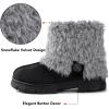 imageRockDove Womens Drape Faux Fur Hardsole BootieBlack