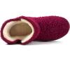 imageRockDove Womens Fuzzy Fleece House Bootie Memory Foam Slipper with Rubber SoleBurgundy