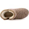 imageRockDove Womens Fuzzy Fleece House Bootie Memory Foam Slipper with Rubber SoleCamel