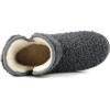 imageRockDove Womens Fuzzy Fleece House Bootie Memory Foam Slipper with Rubber SoleDove Grey