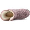 imageRockDove Womens Fuzzy Fleece House Bootie Memory Foam Slipper with Rubber SoleRosette